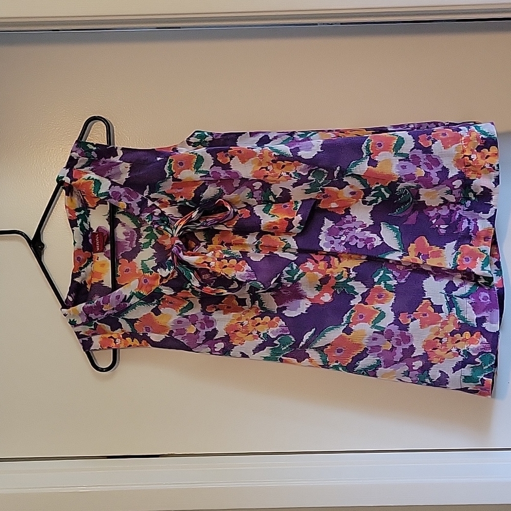 Floral sheer dressy tank